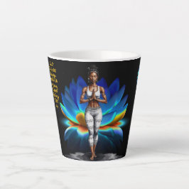 Caneca De Café Latte Sua sabedoria dominando a energia latina