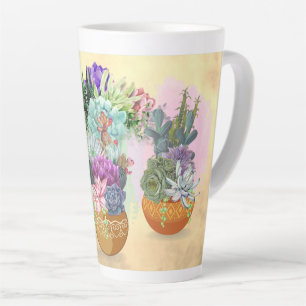 Caneca De Café Latte Suculente Tall Latte Mug (Amarelo)