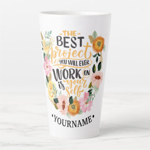 Caneca De Café Latte Sudorese de aspas de inspiração flexível elegante
