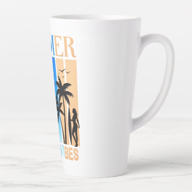 Caneca De Café Latte Summer Beach Vibes (Direita)