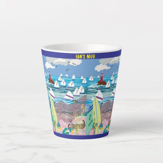 Caneca De Café Latte Summer Breezin (Frente)