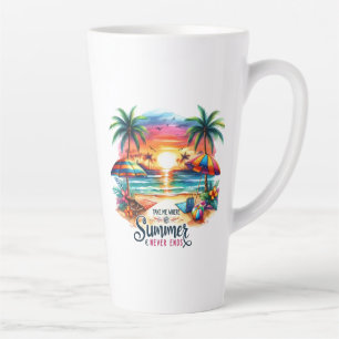 Caneca De Café Latte Summer Vibes Brushaft Beach Sunset-34626