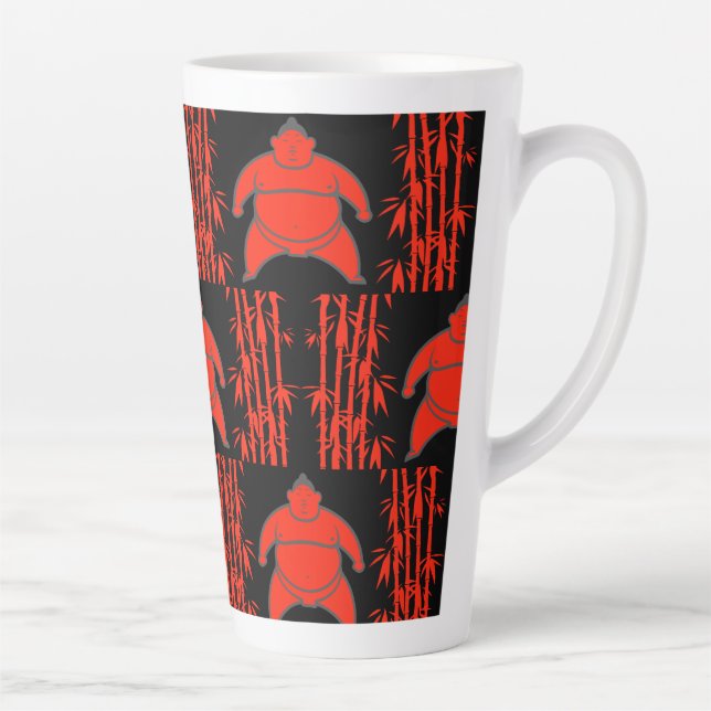 Caneca De Café Latte Sumo Wrestler (Direita)
