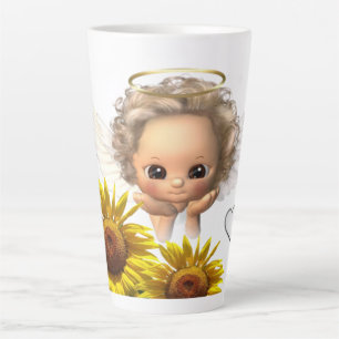 Caneca De Café Latte Sunflower Angel Latte Mug