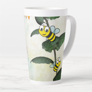 Caneca De Café Latte Sunflower Bumblebee Latte Mug