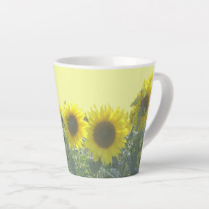 Caneca De Café Latte Sunflower Cust. Caneta Lateral BC