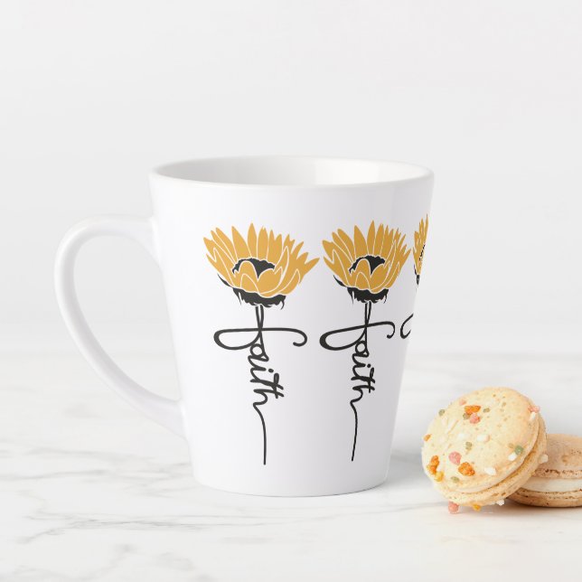 Caneca De Café Latte Sunflower Faith Mug (In Situ)