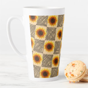 Caneca De Café Latte Sunflower Latte Mug
