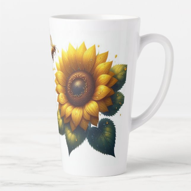 Caneca De Café Latte Sunflower Summer (Direita)