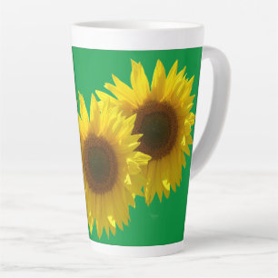 Caneca De Café Latte Sunflower Sunshine Fields -