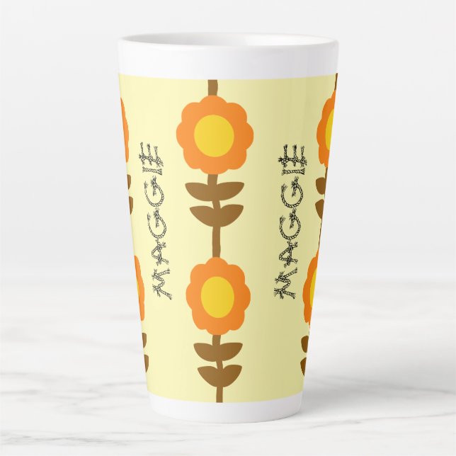 Caneca De Café Latte Sunny Bloom Latte Mug (Frente)