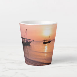 Caneca De Café Latte Sunset em Zanzibar