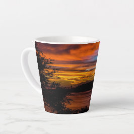 Caneca De Café Latte Sunset na Praia, Cabo Verde