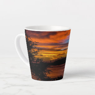 Caneca De Café Latte Sunset na Praia, Cabo Verde