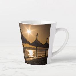 Caneca De Café Latte Sunset na praia, Maiorca, Espanha