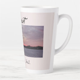 Caneca De Café Latte Sunset no Pier Keyport NJ