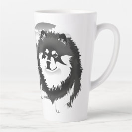 Caneca De Café Latte SUOMI - Lapphund latine mug com texto