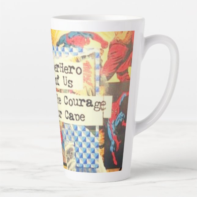 Caneca De Café Latte Super Hero Latte Mug (Direita)
