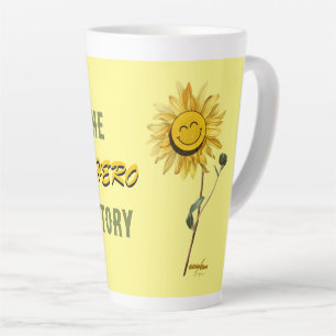Caneca De Café Latte Super-herói Amarelo Latte Mug da Poeta Adiela Akoo