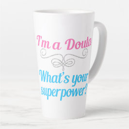 Caneca De Café Latte Super-herói Cute Doula