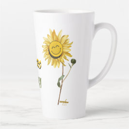 Caneca De Café Latte Super-herói White Latte Mug da Poeta Adiela Akoo