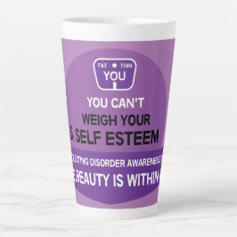 Caneca De Café Latte Suporte a distúrbios alimentares