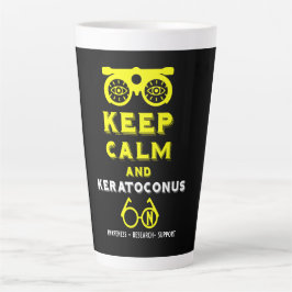Caneca De Café Latte Suporte E Consciência De Keratoconus