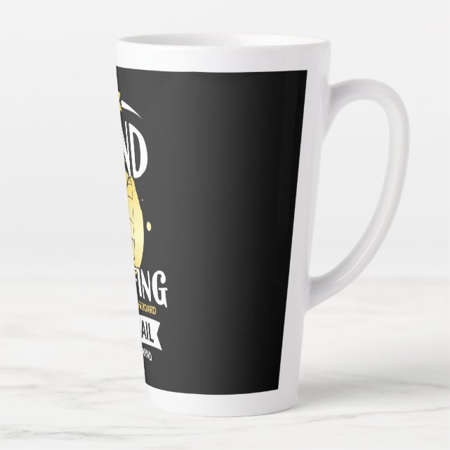 Caneca De Café Latte Surfiar A Vela E O Vento (Direita)
