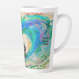Caneca De Café Latte Surfista