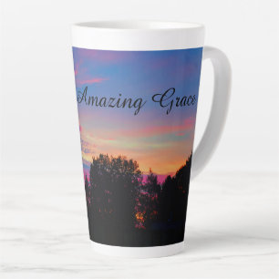 Caneca De Café Latte Surpreendente Grace Sunrise Latte Mug