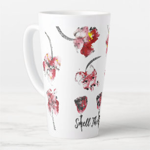 Caneca De Café Latte Sussurros Florais - Hibisco e Rosa em Acrílico Abs