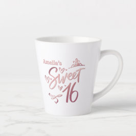 Caneca De Café Latte Sweet 16 Gift