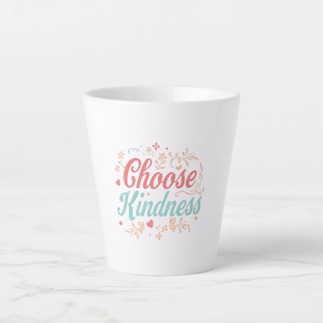 Caneca De Café Latte Sweet Kindness Matters Typography (Frente)