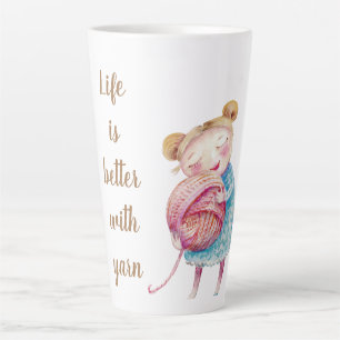 Caneca De Café Latte Sweet Yarn Lover