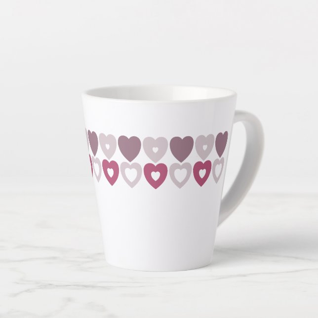 Caneca De Café Latte Sweetheart Quilt Mug (Ângulo direito)