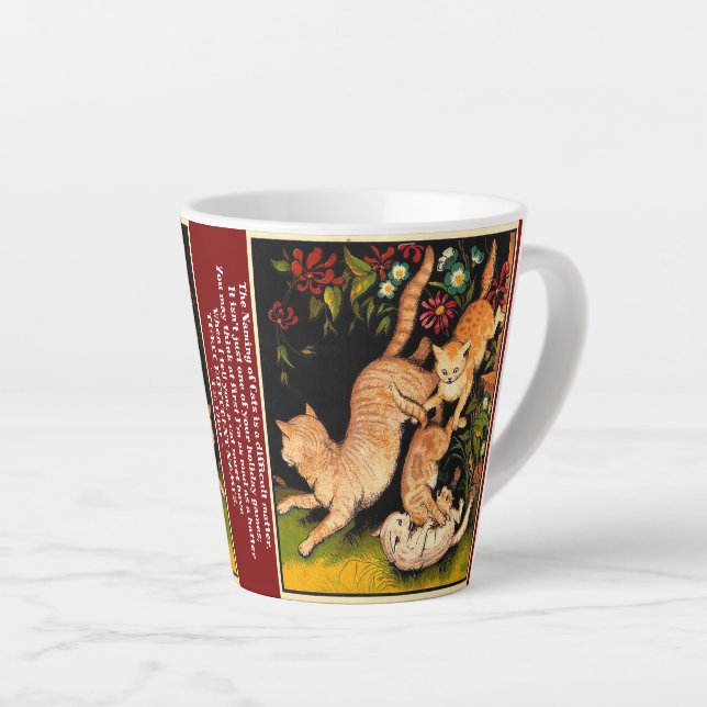 Caneca De Café Latte T.S. Eliot Cat Mug (Ângulo direito)