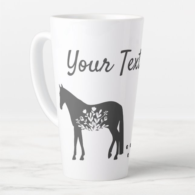 Caneca De Café Latte Tabuleiro Personalizado (Ângulo esquerdo)