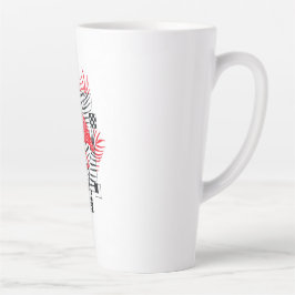 Caneca De Café Latte Taça com imagem de flamingo vermelho