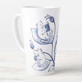 Caneca De Café Latte Taça Gato de Conteúdo