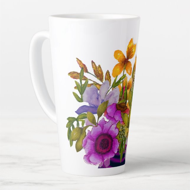 Caneca De Café Latte Taça Lateral Alta (Ângulo esquerdo)