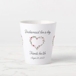 Caneca De Café Latte Taça Latte de Bridesmaid