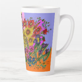 Caneca De Café Latte Taça Latte de Jardim Infantil
