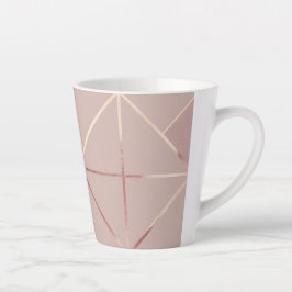 Caneca De Café Latte Taça Real Rosa