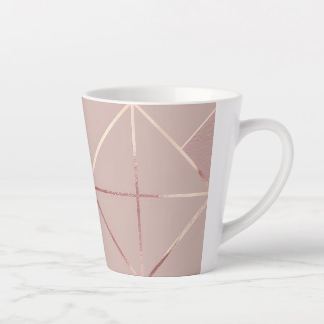 Caneca De Café Latte Taça Real Rosa (Direita)