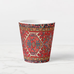 Caneca De Café Latte Tapete Antigo Oriental Turco Persa