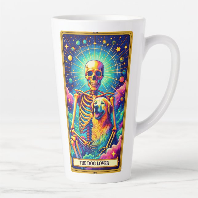 Caneca De Café Latte Tarot Dog Lover Mug (Direita)