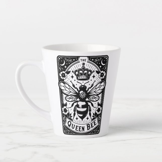 Caneca De Café Latte Tarot Queen Bee (Esquerda)