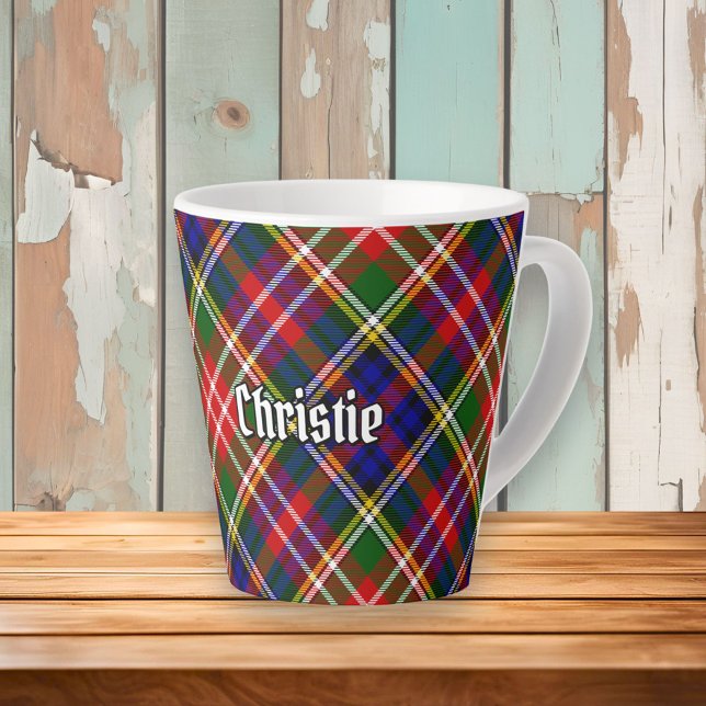 Caneca De Café Latte Tartan do Clã Christie (Criador carregado)