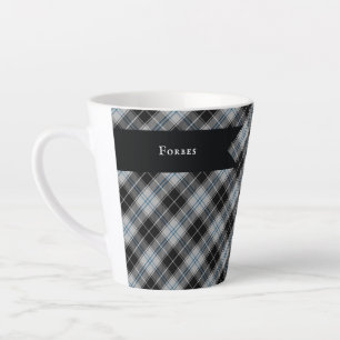 Caneca De Café Latte Tartan Xadrez Escocês Clã Forbes Dress