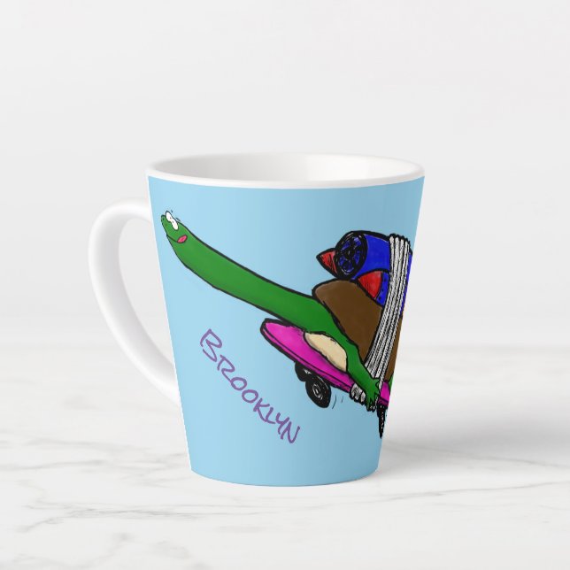 Caneca De Café Latte Tartaruga voadora (Ângulo esquerdo)